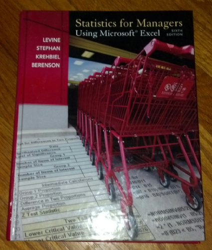 Stock image for Statistics for Managers: Using Microsoft Excel for sale by Hawking Books