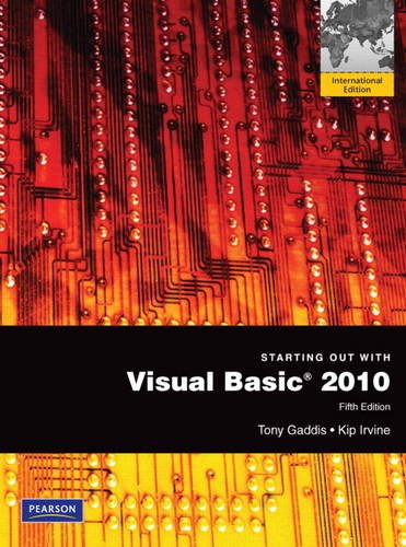 9780137052769: Starting Out With Visual Basic 2010: International Edition