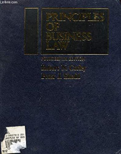 Imagen de archivo de Principles of Business Law a la venta por HPB-Red