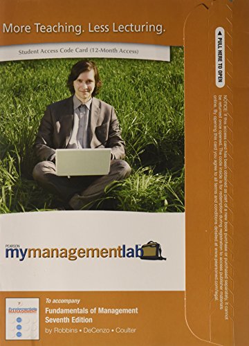 Fundamentals of Management Mymanagementlab (9780137053728) by Robbins, Stephen P.; Decenzo, David A.; Coulter, Mary