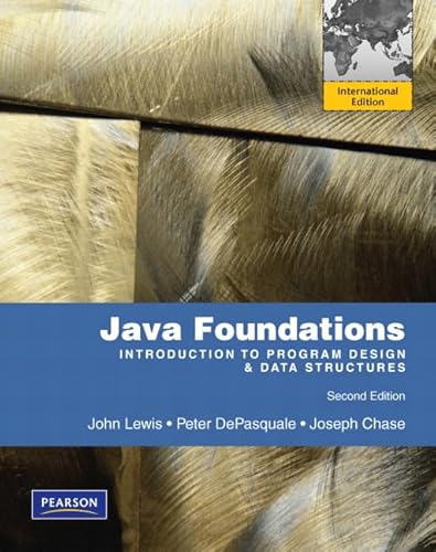 Beispielbild fr Java Foundations: Introduction to Program Design and Data Structures: International Edition zum Verkauf von Wonder Book