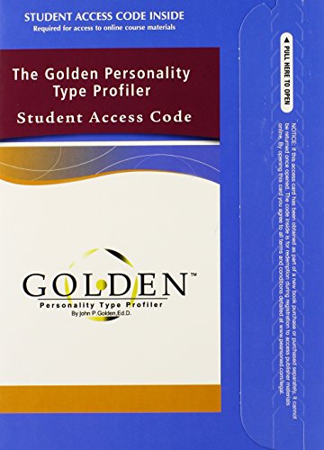 9780137066544: The Golden Personality Type Profiler (Student Success Supplements)