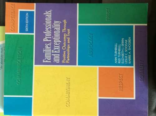 9780137070480: Families, Professionals, and Exceptionality: Positive Outcomes Through Partnerships and Trust