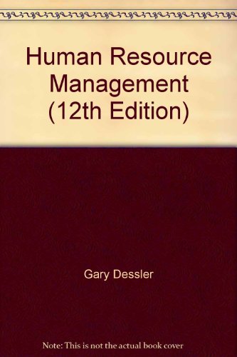 Human Resource Management (9780137082650) by Dessler, Gary