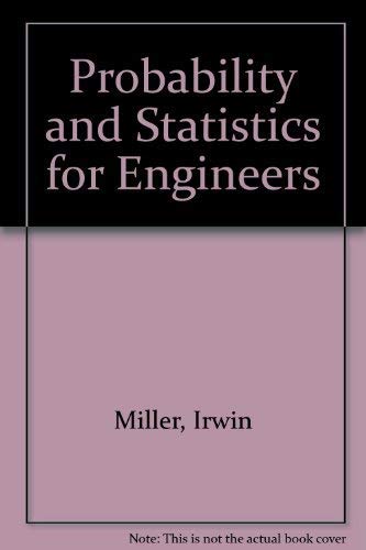 Beispielbild fr Probability and statistics for engineers zum Verkauf von More Than Words
