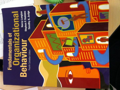 Beispielbild fr Fundamentals of Organizational Behaviour - Fourth Canadian Edition zum Verkauf von ThriftBooks-Dallas