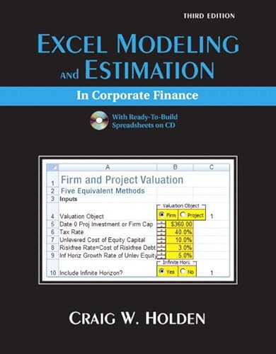 9780137129300: Excel Modeling and Estimation in Corporate Finance
