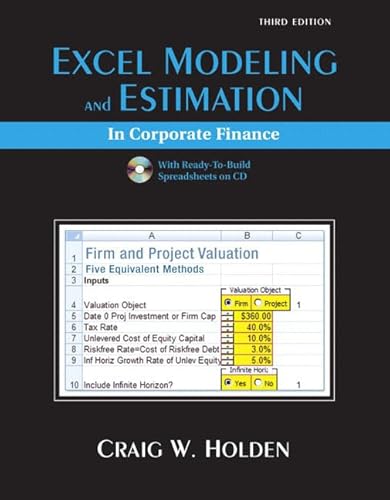 9780137129300: Excel Modeling and Estimation in Corporate Finance and Student CD Package
