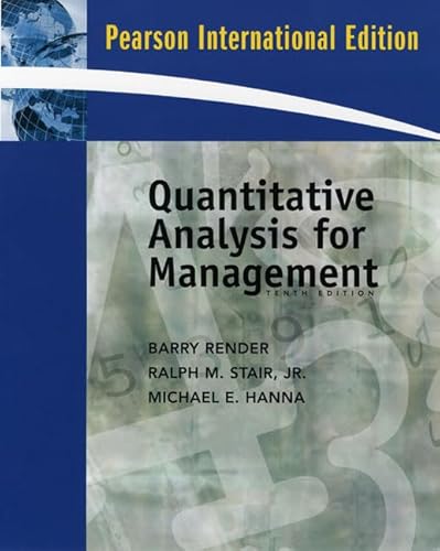 Imagen de archivo de Quantitative Analysis for Management: International Edition a la venta por Ammareal