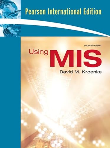 Imagen de archivo de Using MIS: International Edition a la venta por WorldofBooks