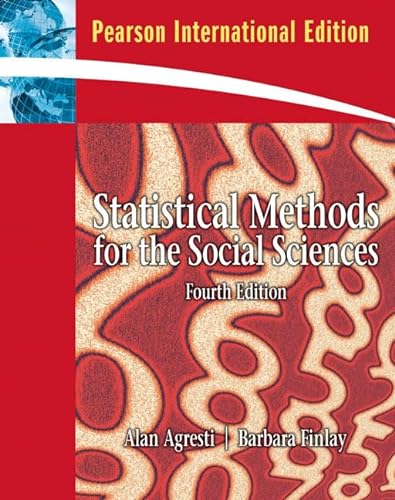 9780137131501: Statistical Methods for the Social Sciences:International Edition