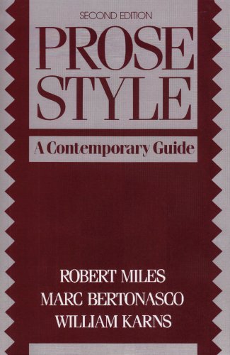 Beispielbild fr Prose Style: A Contemporary Guide (2nd Edition) zum Verkauf von Orion Tech