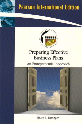 Imagen de archivo de Preparing Effective Business Plans: An Entrepreneurial Approach a la venta por medimops