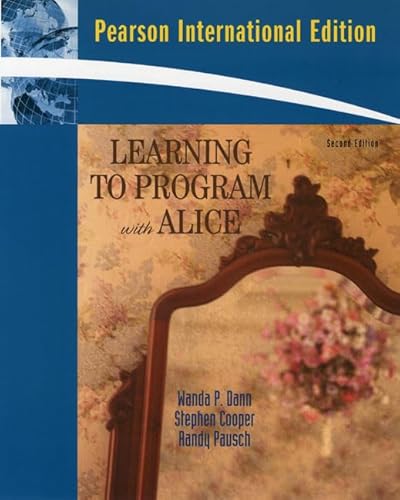 Stock image for Learning To Program with Alice: International Edition for sale by WorldofBooks