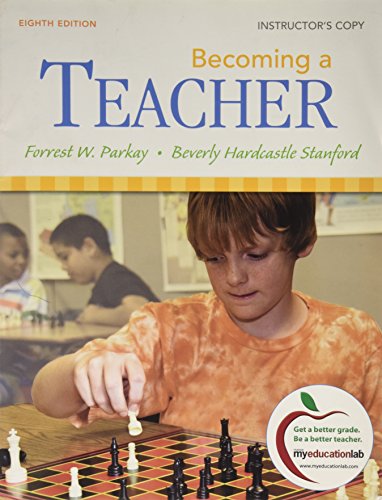 Beispielbild fr Becoming a TEACHER (INSTRUCTOR'S COPY) zum Verkauf von Wonder Book