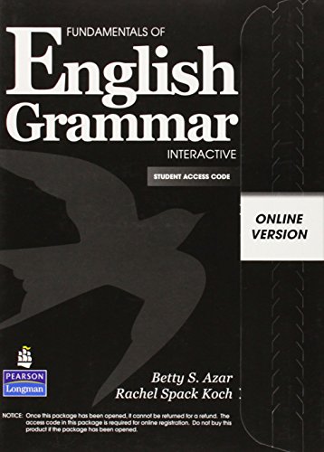Fundamentals of English Grammar Interactive, Online Version, Student Access (9780137157778) by Azar, Betty Schrampfer; Koch, Rachel Spack