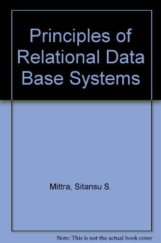 Beispielbild fr Principles of Relational Database Systems zum Verkauf von HPB-Red