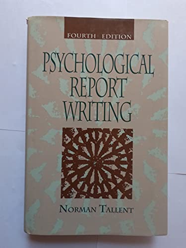 9780137203192: Psychological Report Writing