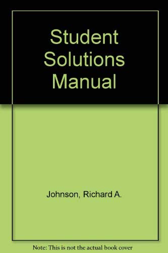 Student Solutions Manual (9780137214167) by JOHNSON