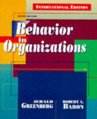 Stock image for Behavior in Organizations : Understanding and Managing the Human Side of Work for sale by Better World Books Ltd