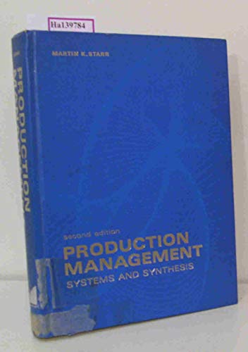 Beispielbild fr Production management; systems and synthesis zum Verkauf von BooksRun