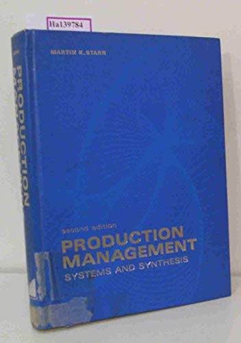 Stock image for Production management; systems and synthesis for sale by BooksRun