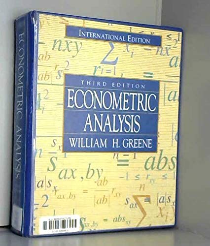 9780137246595: Econometric Analysis (Prentice Hall international editions)