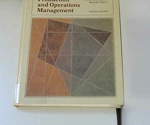 9780137250295: Production and Operations Management: Concepts, Models and Behaviour