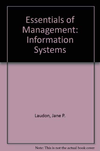 9780137275465: Essentials of Management: Information Systems