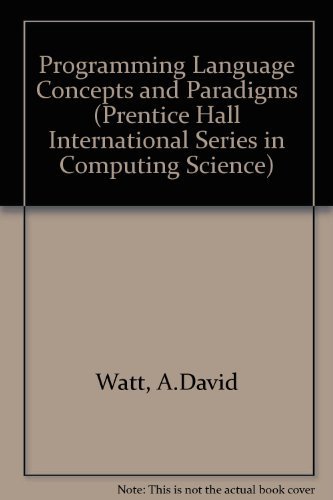 Stock image for Programming Language Concepts and Paradigms (Prentice-hall International Series in Computer Science) for sale by BooksRun