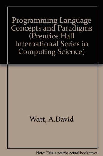 9780137288748: Programming Language Concepts and Paradigms (Prentice Hall International Series in Computing Science)