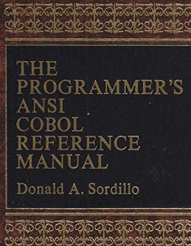 Imagen de archivo de The programmer's ANSI COBOL reference manual a la venta por ThriftBooks-Atlanta