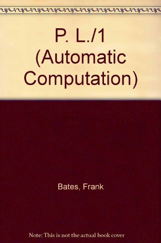 Programming language/one (Prentice-Hall series in automatic computation) (9780137303908) by Bates, Frank