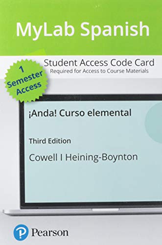 Imagen de archivo de MyLab Spanish with Pearson eText -- Access Card for 2020 Release-- for �Anda! Curso elemental (single semester access) a la venta por Textbooks_Source