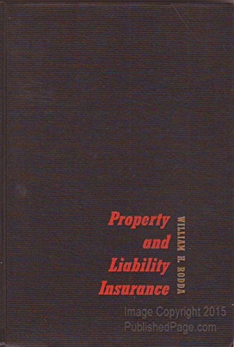 Property And Liability Insurance (9780137309528) by W.H. Rodda