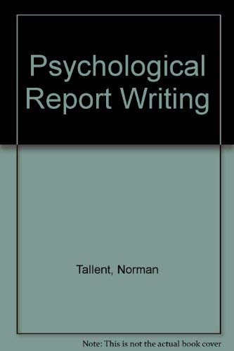 9780137325115: Psychological Report Writing