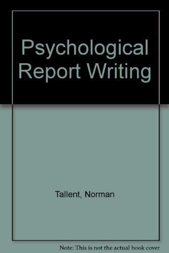 Stock image for Psychological report writing for sale by Wonder Book