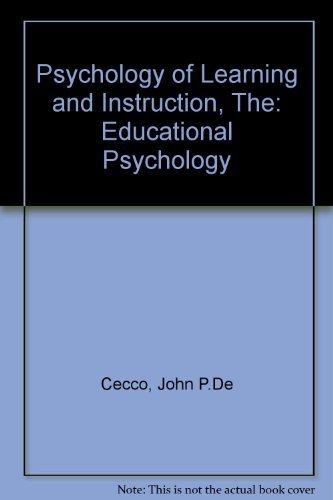 Stock image for The Psychology of Learning and Instruction : Educational Psychology for sale by Better World Books