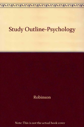 Study Outline-Psychology (9780137348077) by ROBINSON
