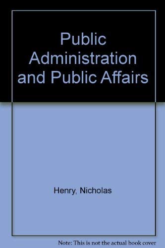 Stock image for Public administration and public affairs for sale by Book Deals