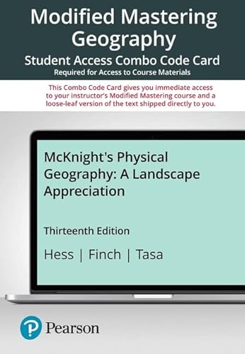 Beispielbild fr McKnight's Physical Geography: A Landscape Appreciation -- Modified Mastering Geography with Pearson eText + Print Combo Access Code zum Verkauf von Textbooks_Source