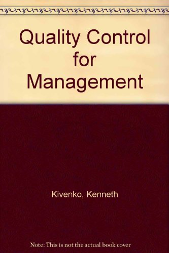 Stock image for Quality Control for Management for sale by Better World Books