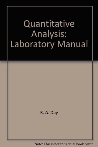 Stock image for Quantitative Analysis : Laboratory Manual, 5th Ed. for sale by Reader's Corner, Inc.