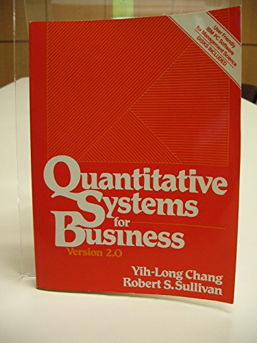 Imagen de archivo de Quantitative Systems for Business a la venta por Wonder Book