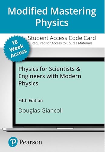 Stock image for Modified Mastering Physics with Pearson eText -- Access Card -- for Physics for Scientist and Engineers with Modern Physics (18 weeks) for sale by jasonybooks