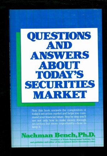 Stock image for Questions and Answers about Today's Securities Market for sale by Bingo Used Books