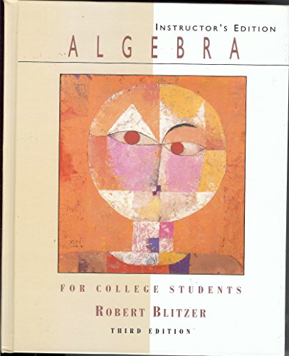 Algebra for College Students (9780137523702) by Blitzer, Robert