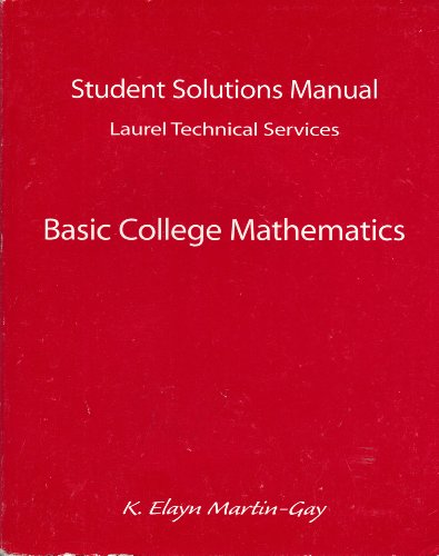 9780137525447: Basic College Mathematics : Student Solutions Manual