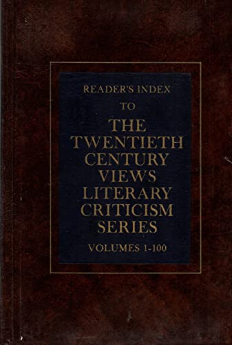 Stock image for Reader's Index to the Twentieth Century Views Literary Criticism series for sale by Dunaway Books