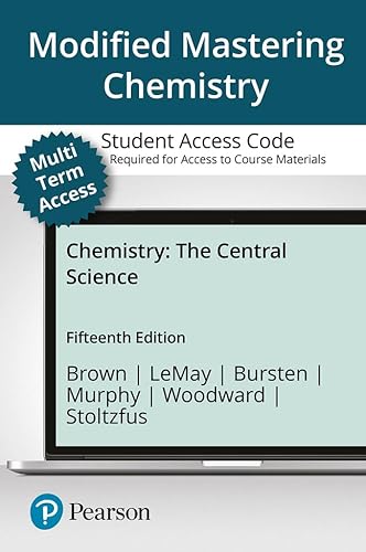 Stock image for Modified Mastering Chemistry with Pearson eText -- Access Card -- for Chemistry: The Central Science, 15e for sale by jasonybooks